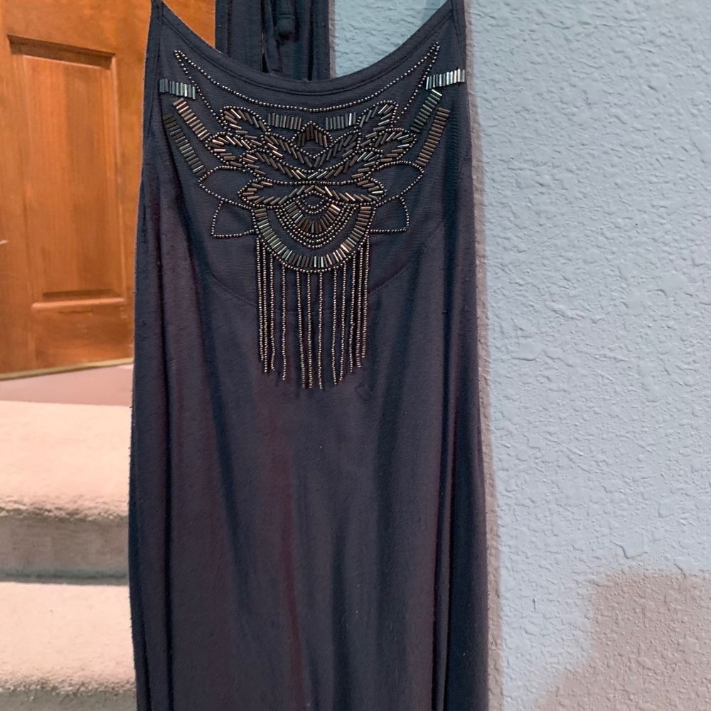 Grey embellished tank